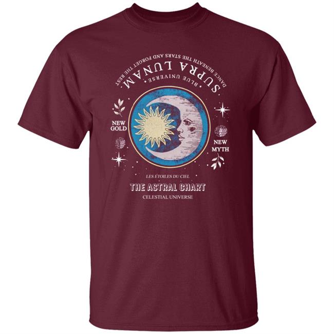 Private: Faded Tee With Moon Illustration The Astral Chart Celestial Universe Private: Faded Tee With Moon Illustration The Astral Chart Celestial Universe