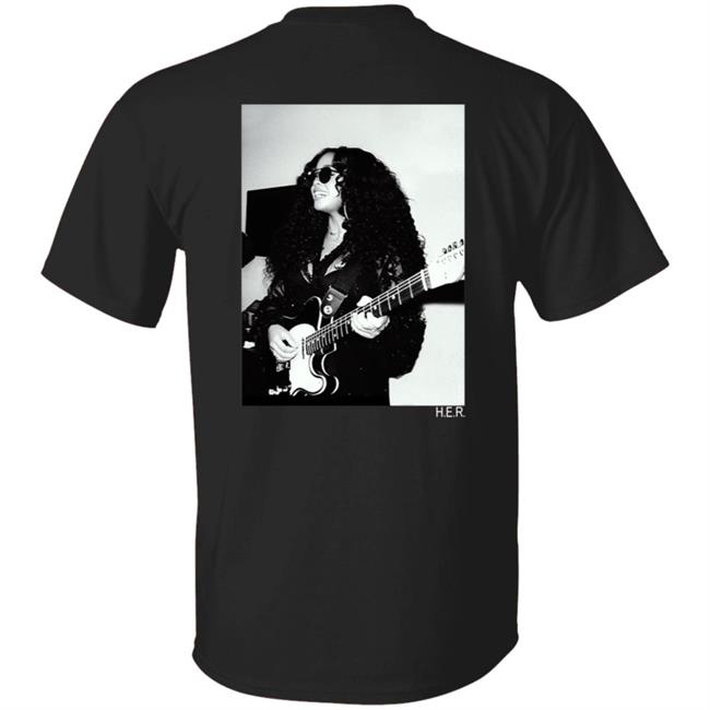 H.E.R. Merch Girls With Guitars Black Hoodie H.E.R. Merch Girls With Guitars Black Hoodie