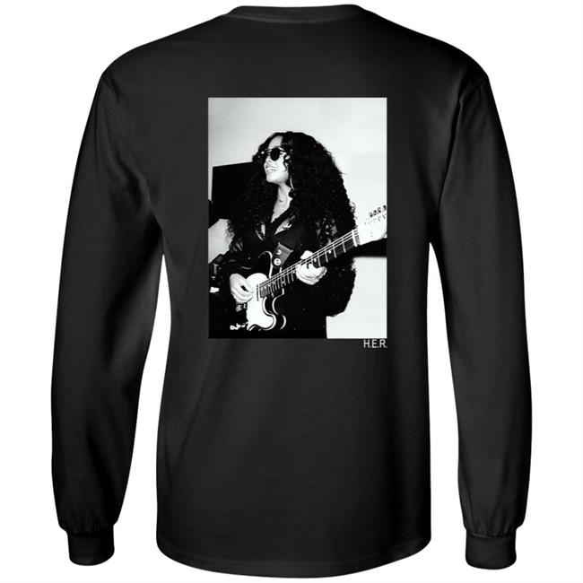 H.E.R. Merch Girls With Guitars Black Hoodie H.E.R. Merch Girls With Guitars Black Hoodie