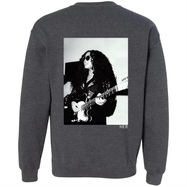 H.E.R. Merch Girls With Guitars Black Hoodie H.E.R. Merch Girls With Guitars Black Hoodie