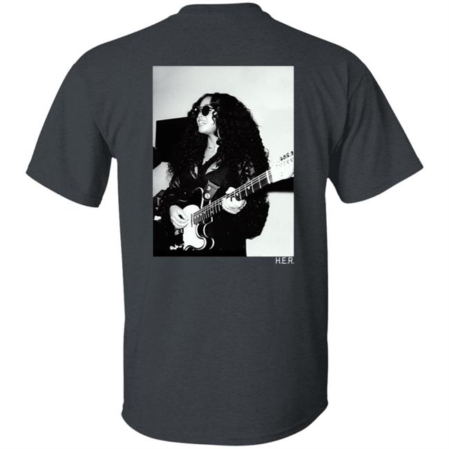 H.E.R. Merch Girls With Guitars Black Hoodie H.E.R. Merch Girls With Guitars Black Hoodie