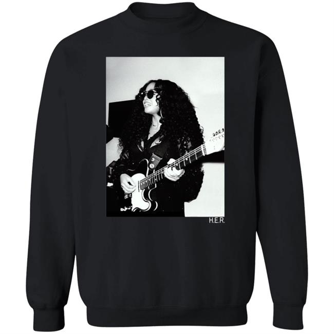 H.E.R. Merch Girls With Guitars Black Long Sleeve Tee H.E.R. Merch Girls With Guitars Black Long Sleeve Tee