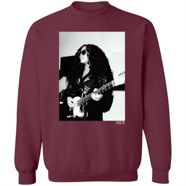 H.E.R. Merch Girls With Guitars Black Long Sleeve Tee H.E.R. Merch Girls With Guitars Black Long Sleeve Tee