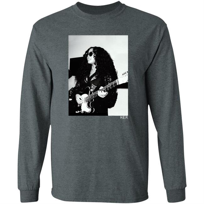 H.E.R. Merch Girls With Guitars Black Long Sleeve Tee H.E.R. Merch Girls With Guitars Black Long Sleeve Tee
