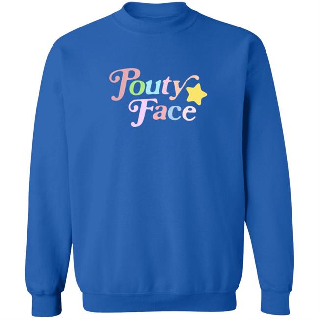 Addison Rae MerchAddison Rae Youth Pouty Face Blue Crewneck Sweatshirt Addison Rae MerchAddison Rae Youth Pouty Face Blue Crewneck Sweatshirt