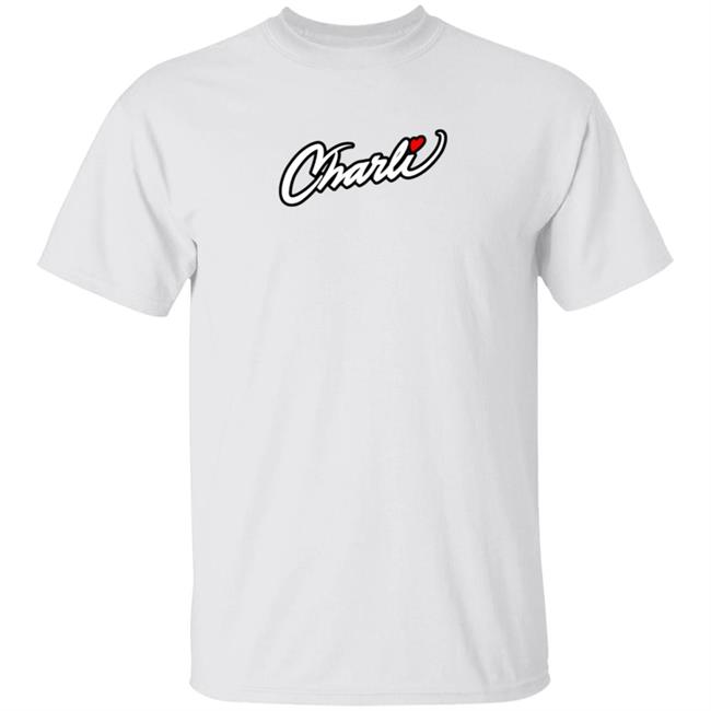 Fake Charli Merch Charli Script Hoodie White Fake Charli Merch Charli Script Hoodie White