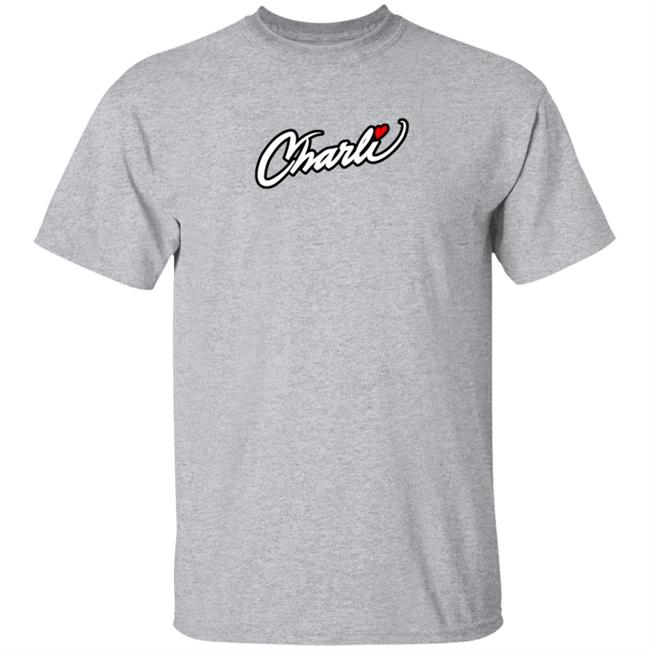 Fake Charli Merch Charli Script Hoodie White Fake Charli Merch Charli Script Hoodie White