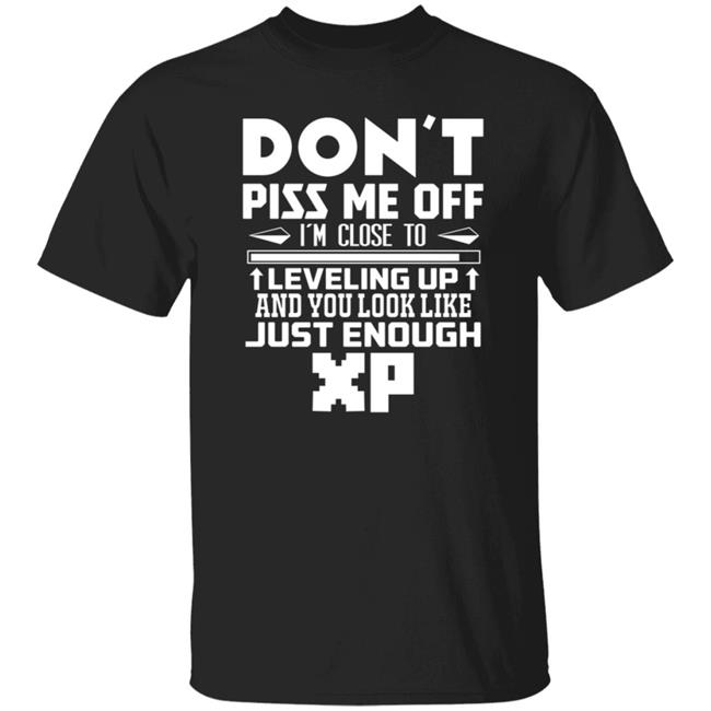 Don't Piss Me Off I'm Close To Leveling Up And You Look Like Just Enouht Xp Shirt