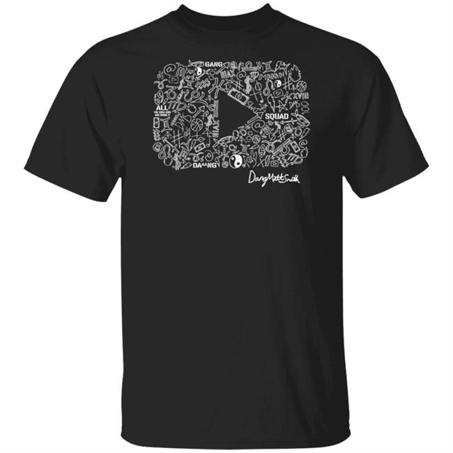 Dang Matt Smith Merch Kids Play Button Black Shirt