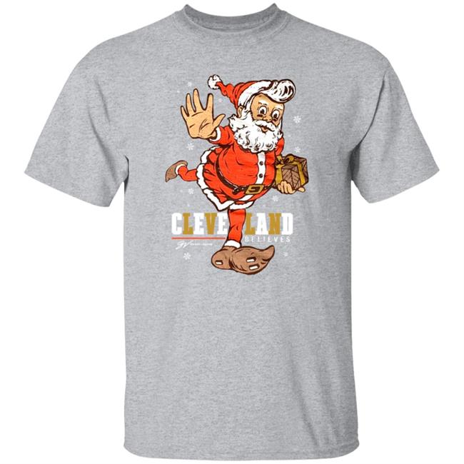 Believe - Cleveland Football Christmas Shirt