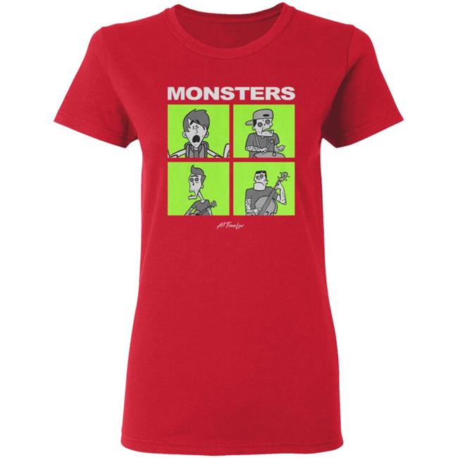 All Time Low Merch Monsters Square T Shirt All Time Low Merch Monsters Square T Shirt