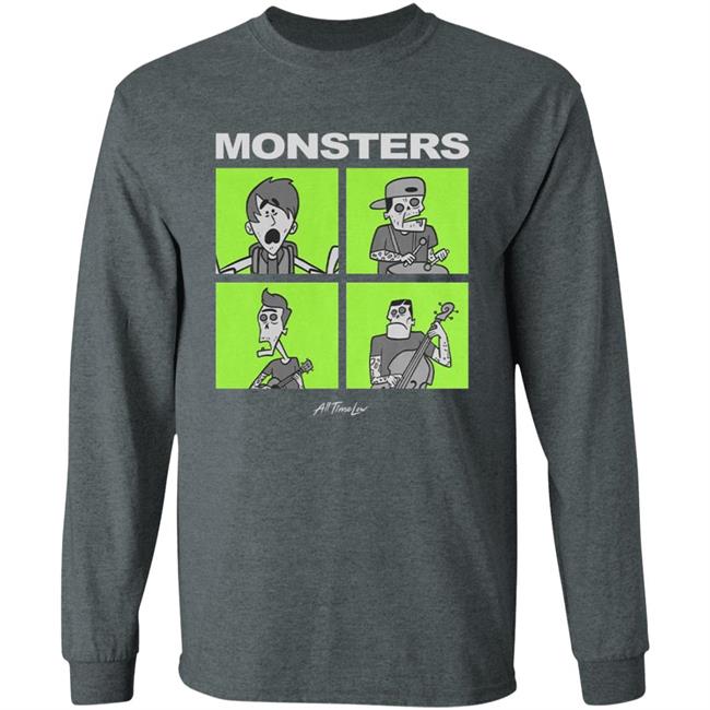 All Time Low Merch Monsters Square T Shirt All Time Low Merch Monsters Square T Shirt