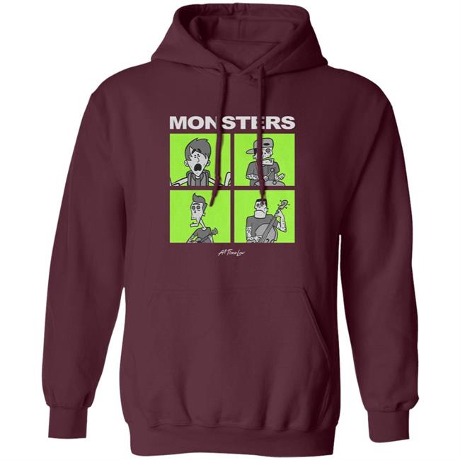 All Time Low Merch Monsters Square T Shirt All Time Low Merch Monsters Square T Shirt