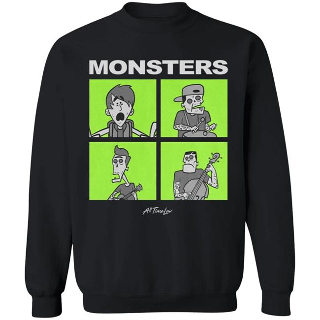 All Time Low Merch Monsters Square T Shirt All Time Low Merch Monsters Square T Shirt