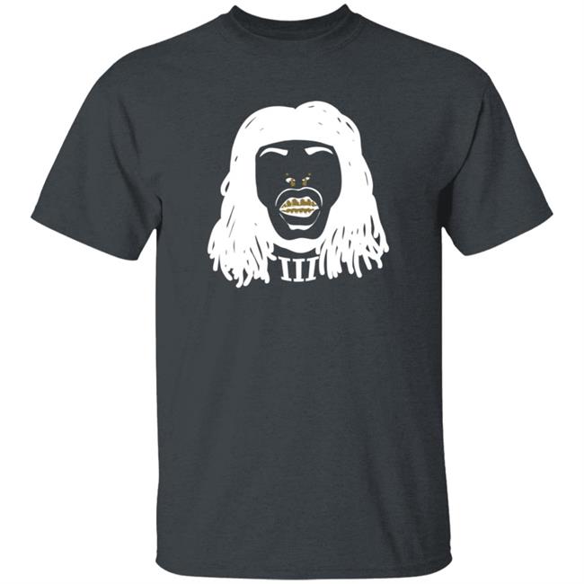 Alvin Kamara Merch Faceoff Black Tee Alvin Kamara Merch Faceoff Black Tee