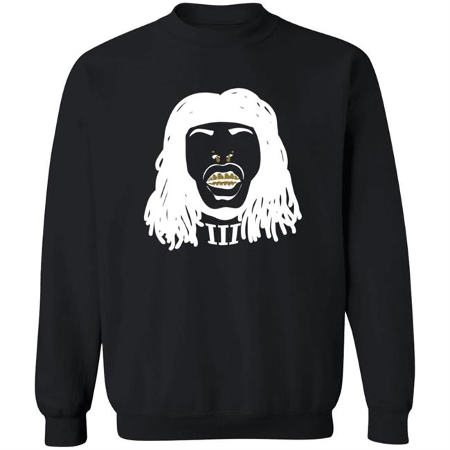 Alvin Kamara Merch Faceoff Black Tee Alvin Kamara Merch Faceoff Black Tee