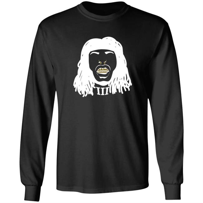Alvin Kamara Merch Faceoff Black Tee Alvin Kamara Merch Faceoff Black Tee