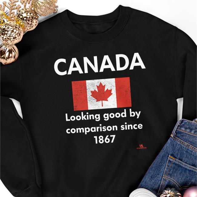 Canada Looking Good By Comparison Since 1867 Hooded Sweatshirt The Beaverton