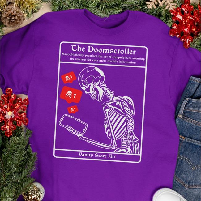 The Doomscroller Hoodies Vanity Scare Art Shop