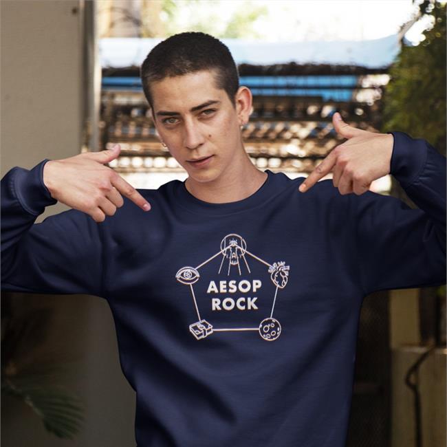 Aesoprock Merch Aesop Rock Icons T-Shirt Black