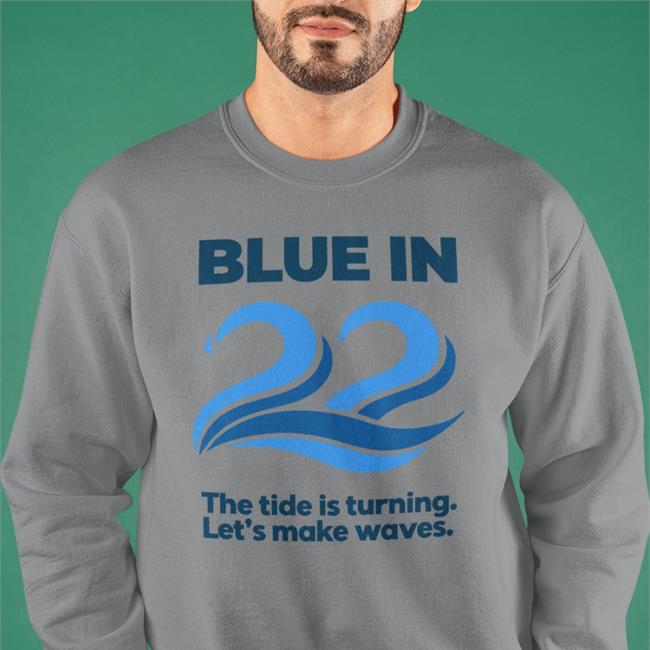 Aaron Black Blue In 22 The Tide Is Turning Let's Make Waves Tee Shirt