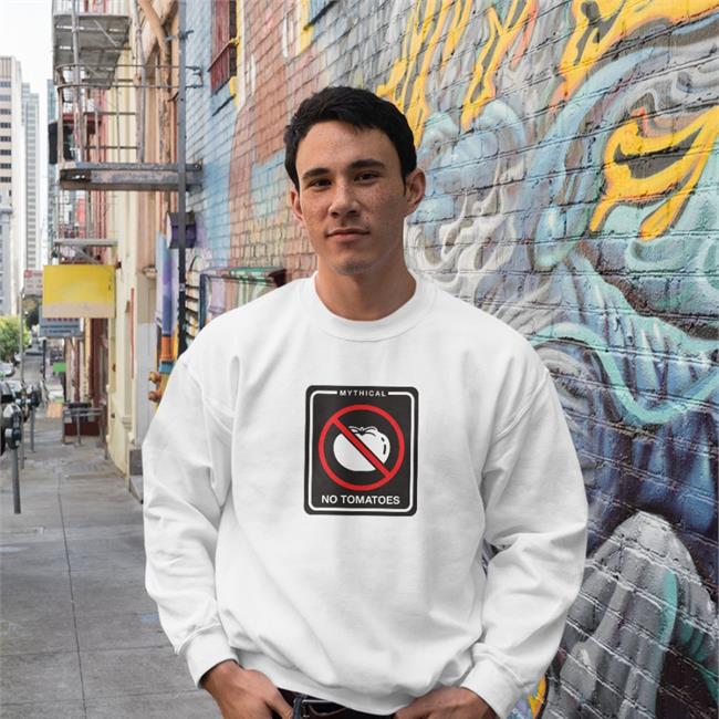 No Tomatoes T Shirt Mythical Merch White