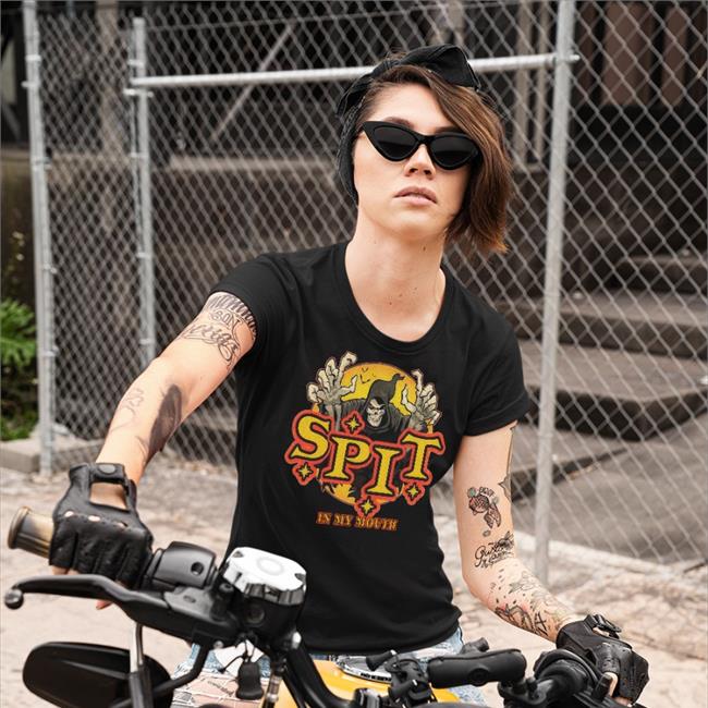 Spit In My Mouth T Shirts Black