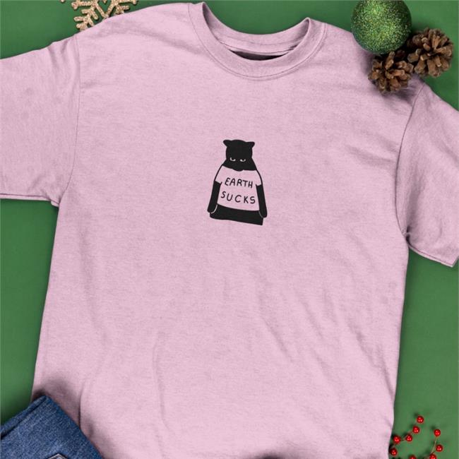 Poorly Drawn Cats Earth Sucks Edition Limited Long Sleeve Tee Poorlycatdraw