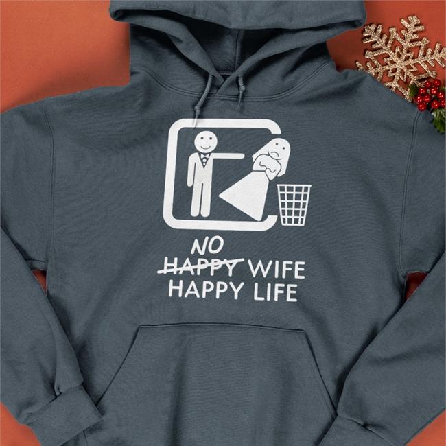 No Happy Wife Happy Life Classic Long Sleeve Tee Black Murder X Bryan