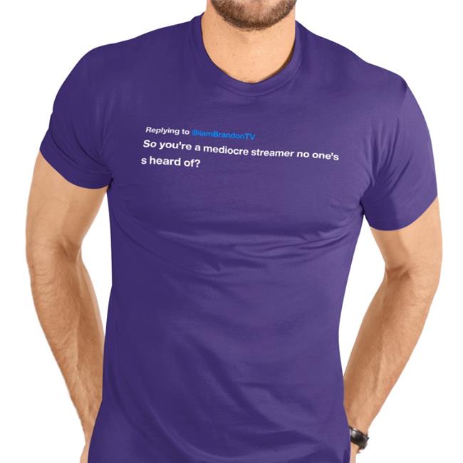 Replying To Iambrandontv So You're A Mediocre Streamer No One's S Heard Of Shirt