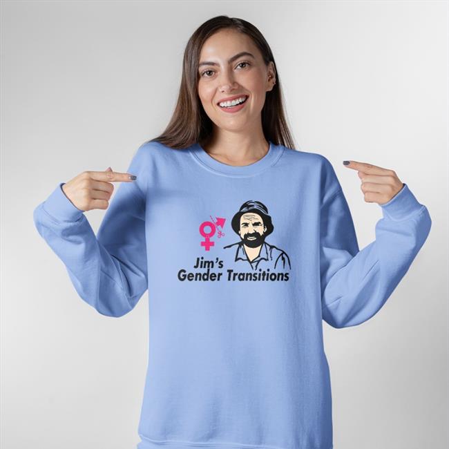 Funny Jim's Gender Transitions Shirt White Tkotheworm