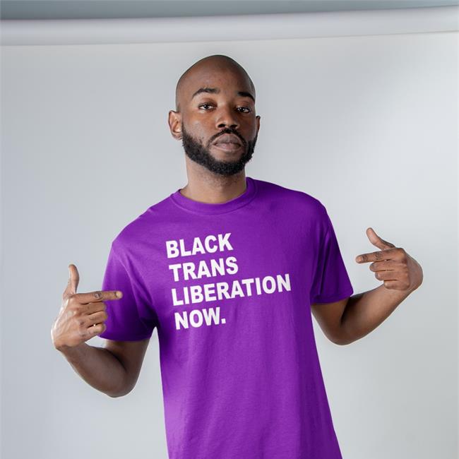 Michael_AW77 Black Trans Liberation Now Shirts