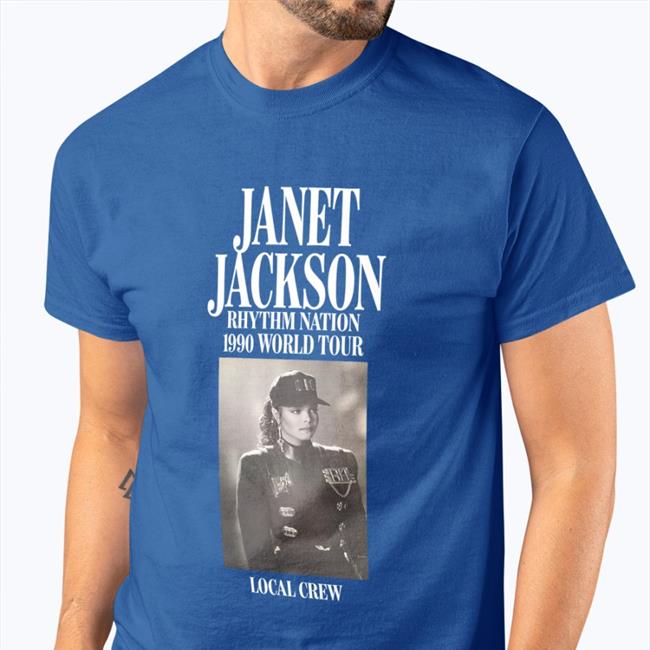 María Isabel Janet Jackson Rhythm Nation 1990 World Tour Local Crew Long Sleeve