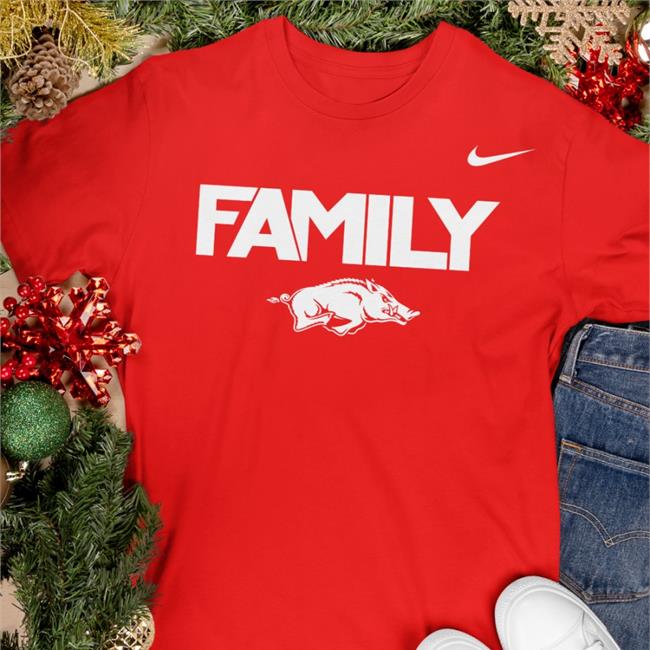 Arkansas Razorback Family Long Sleeved T Shirt Michael Musselman