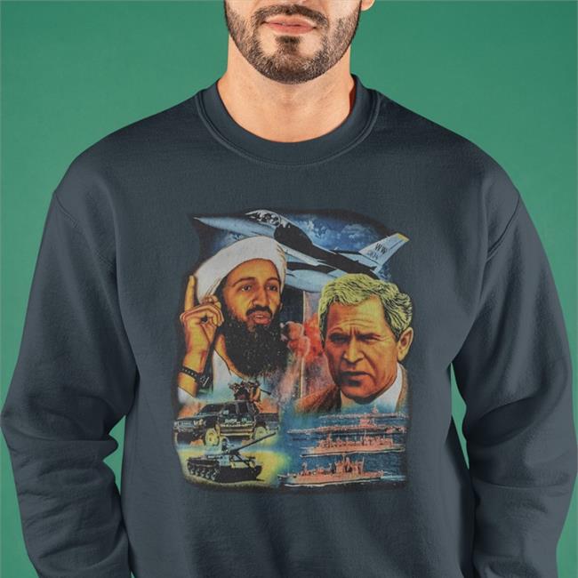 Osama Bin Laden And George W Bush Pure Evil Gas Station Tee