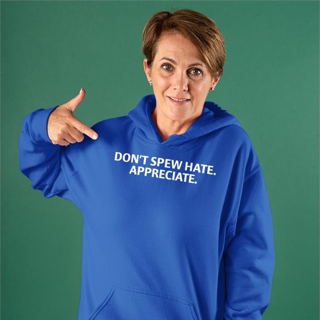 Couch Racer Shop Merch Don't Spew Hate Appreciate T Shirt Brett Griffin