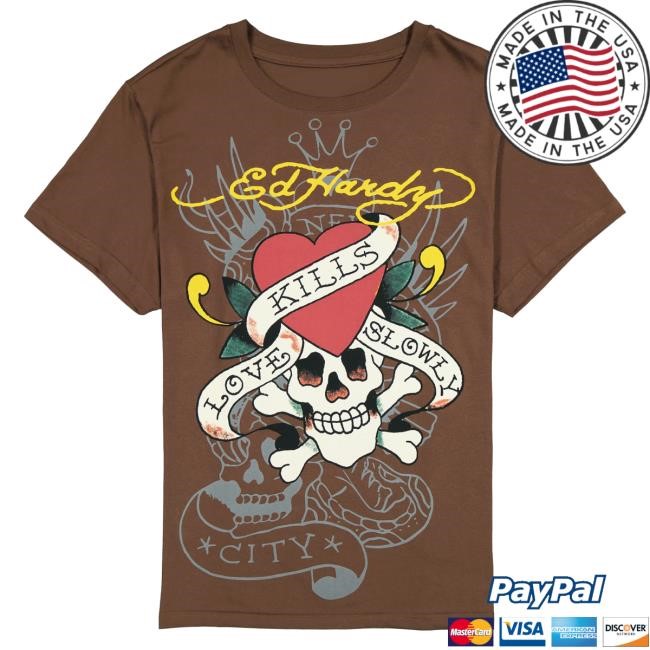 Official Ed Hardy Merch Store Shop Ed Hardy LKS Skull T Shirt EdHardy