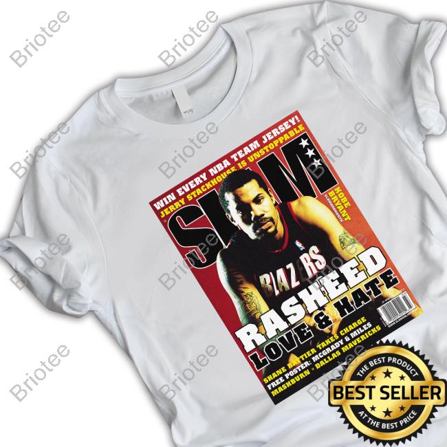 Official Mitchell And Ness Slam Cover Portland Trail Blazers Rasheed Wallace Shirt
