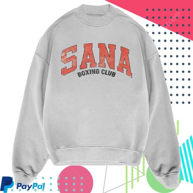 Official Sana Detroit Merch Store Boxer Crewneck - Grey SanaDetroit