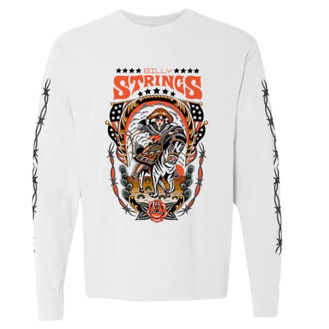 Official Billy Strings Store Back Tattoo Billy Strings Hooded Sweatshirt