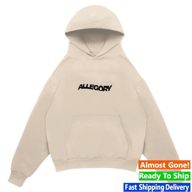 Official Allegory Clothing Masters Of Masters Heavyweight Pull Over Hoodie / Sand / Black Allegory House Merch