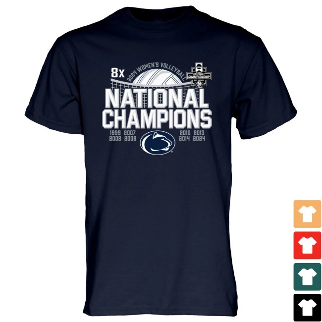 Blue 84 2024 Psu Women's Volleyball National Champions Tee Shirt