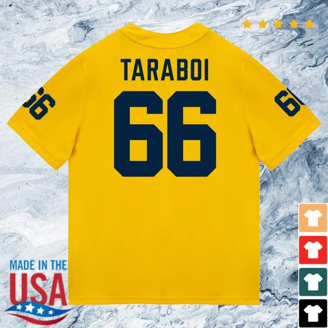 Michigan Wolverines #66 Dan Taraboi Student Athlete Maize Football Jersey New Shirt The M Den Shop Official
