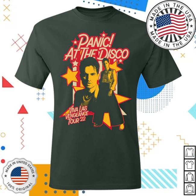 Official Panic! at the Disco Merch Store Panic! At The Disco Stars Dark Green Tour Shirt 2024