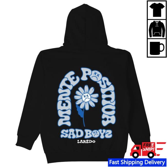 Official Sad Boyz Merch Store Mente Positiva Laredo Crewneck Sweatshirt - Black