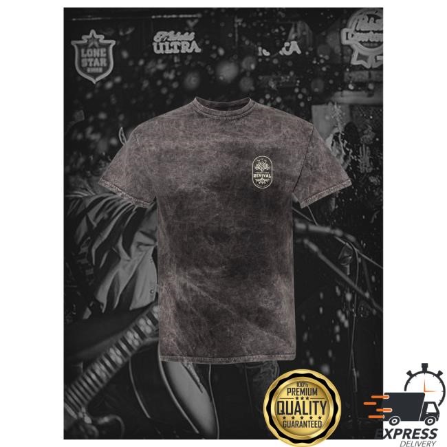 Official Treaty Oak Revival Merch Chest Logo Mineral Wash Shirt Black