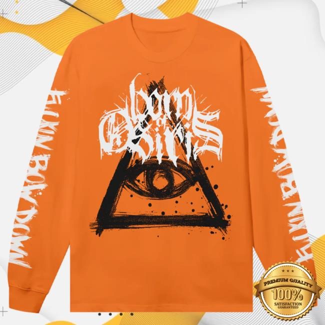 Official Sumerian Records Merch Store Born Of Osiris - "Bow Down" Shaka Wear Orange Long Sleeve Shirt New