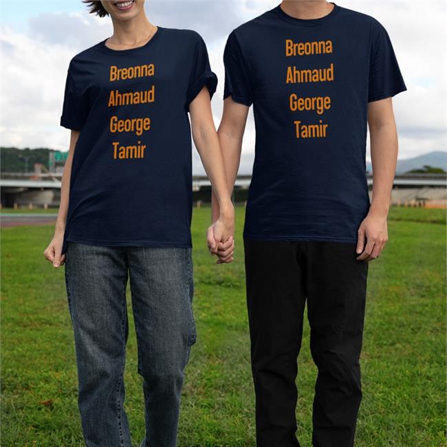 Breonna Ahmaud George Tamir V Neck T Shirt Stevie Joe Payne