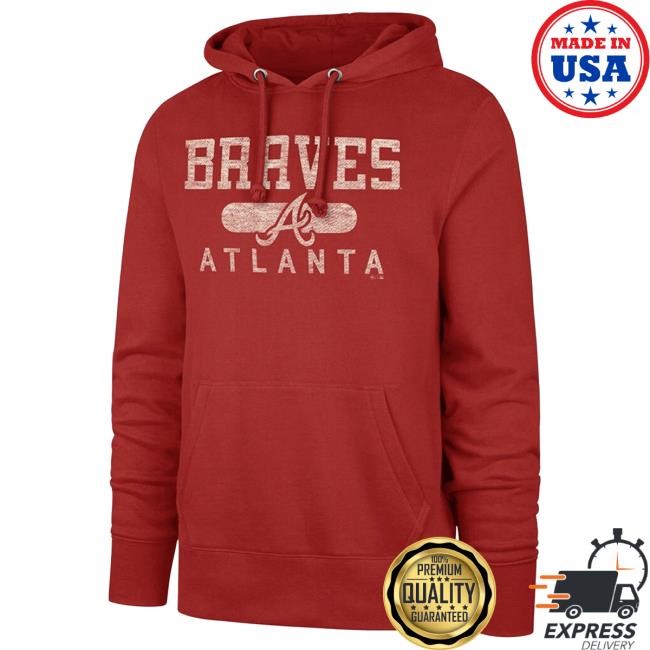 Rally House Atlanta Braves 47 Mens Red Mainframe Hoodie