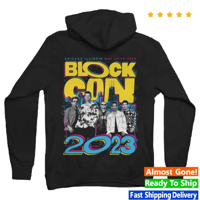 Official Merch Bar New Kids On The Block Store Blockcon 2023 Zip Up Hoodies MerchBar NewKidsOnTheBlock Nkotb